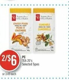 Shoppers Drug Mart Tea 20's offer