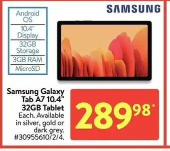 Walmart Samsung galaxy tab a7 10.4 offer