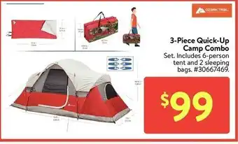Walmart 3-Piece quick-up camp combo offer