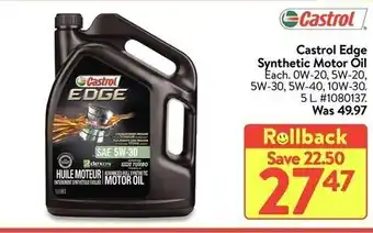 Walmart Castrol edge offer