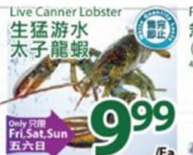 T&T Supermarket Live canner lobster offer