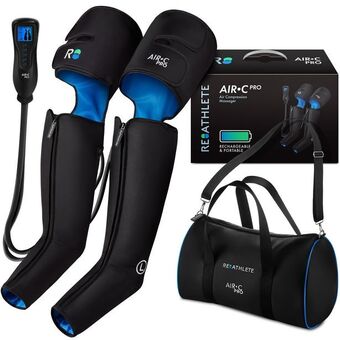 Best Buy Reathlete air-c pro leg massager | rechargeable & portable sequential compression device with digital controller & bag | new offer