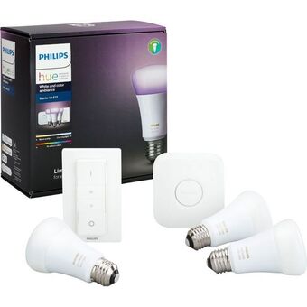 Best Buy Philips hue a19 smart light starter kit w/ hub & dimmer -3 pack -white/colour ambiance -only at best buy offer