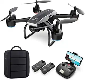 Amazon Deerc d50 drone with camera for adults 2k ultra hd fpv live video 120 degree wide angle,gesture selfie,gravity control,waypoi offer