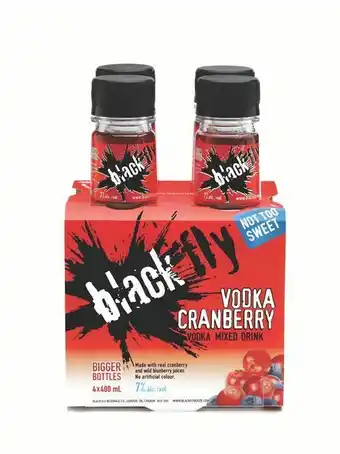LCBO Black fly vodka cranberry (pet) offer