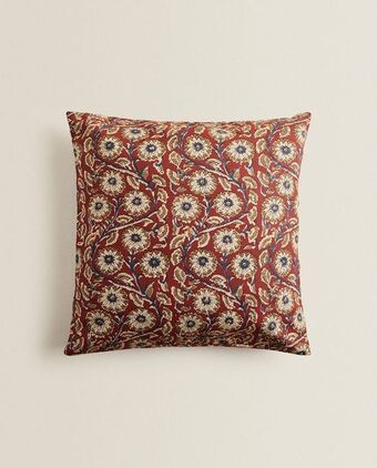 ZARA HOME Floral print throw pillow cover offer