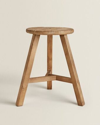 ZARA HOME Recycled wood stool offer