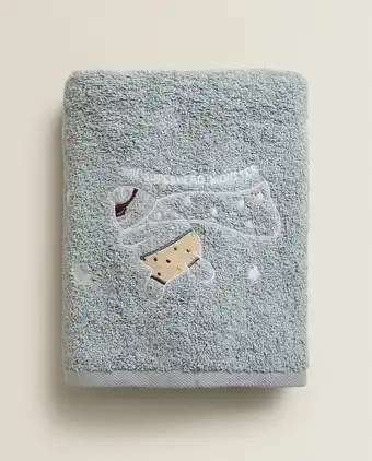 ZARA HOME Glow-in-the-dark embroidered monster towel offer