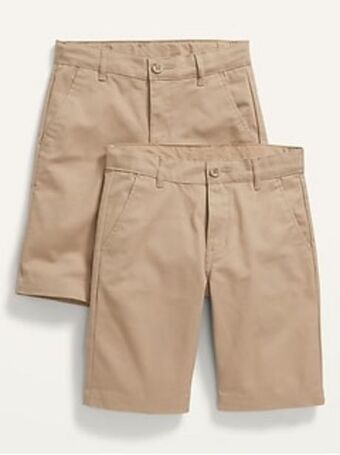 Old Navy Built-in flex straight uniform shorts 2-pack for boys (at knee) offer