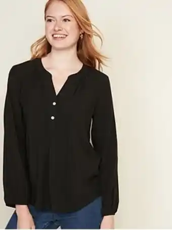 Old Navy Relaxed popover blouse for women offer