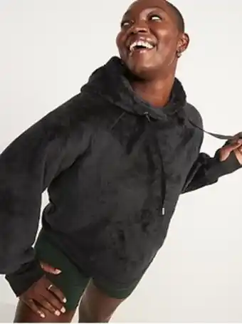 Old Navy Loose plush sherpa hoodie for women offer