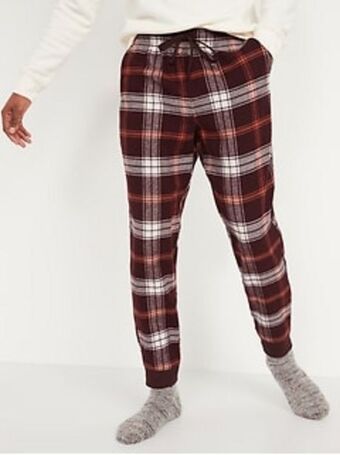 Old Navy Matching plaid flannel jogger pajama pants for men offer