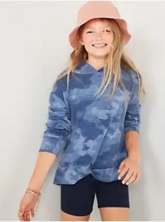 Old Navy Cozy-knit twist-hem pullover hoodie for girls offer