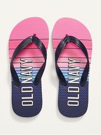 Old Navy Patterned plant-based flip-flop sandals for kids offer