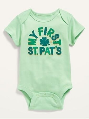 Old Navy Unisex short-sleeve graphic bodysuit for baby offer