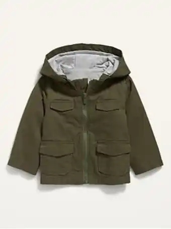 Old Navy Unisex hooded canvas utility jacket for baby offer