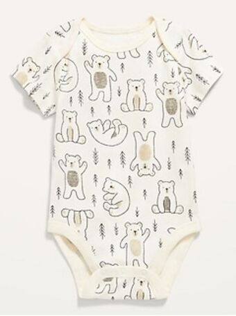 Old Navy Unisex printed short-sleeve bodysuit for baby offer