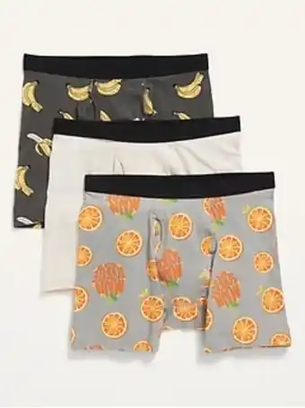 Old Navy Printed built-in flex boxer briefs underwear 3-pack for men offer