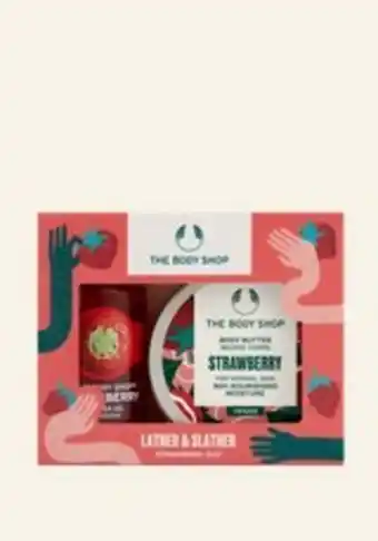 The Body Shop Lather & slather strawberry duo offer