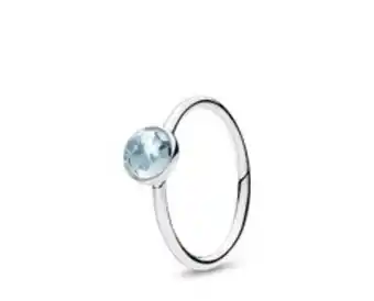 Pandora March droplet, aqua blue crystal - final sale offer