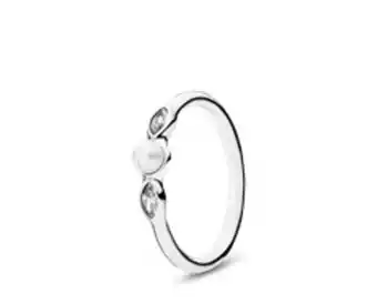 Pandora Petite luminous leaves, white pearl & clear cz - final sale offer