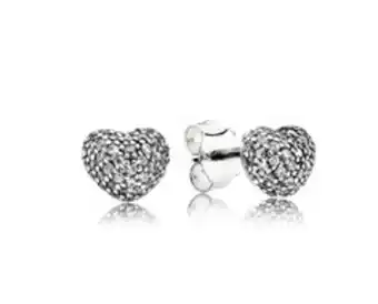 Pandora In my heart pavé stud earrings, clear cz - final sale offer