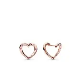 Pandora Bright hearts hoop earrings, pandora rose™, royal purple & lilac crystals & clear cz - final sale offer