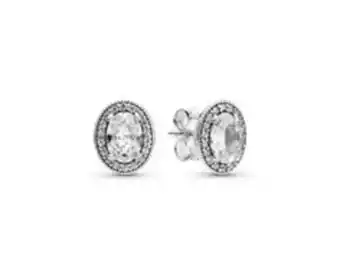 Pandora Oval sparkle halo stud earrings - final sale offer
