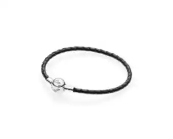 Pandora Black braided leather charm bracelet offer