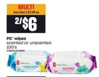 Loblaws Pc wipes offer