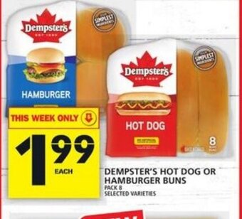 Food Basics Dempster's hot dog or hamburger buns offer