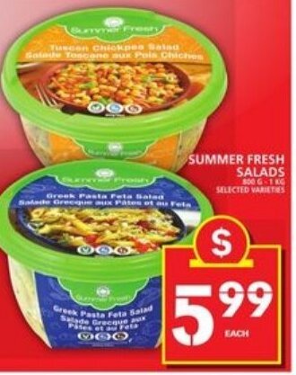 Food Basics Summer fresh salads offer