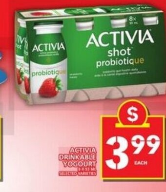 Food Basics Activia drinkable yogourt offer