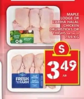 Food Basics Maple lodge or zabiha halal chicken drumsticks or thighs offer