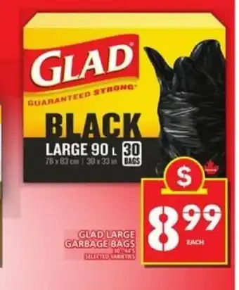 Food Basics Glad large garbage bags offer