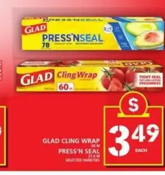 Food Basics Glad cling wrap press'n seal offer