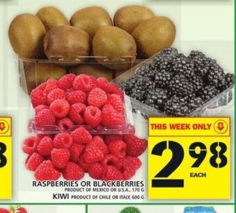 Food Basics Raspberries or blackberries offer