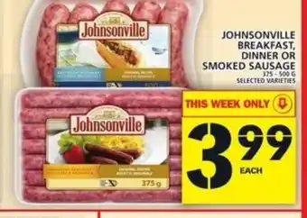 Food Basics Johnsonville breakfast, dinner or smoked sausage offer