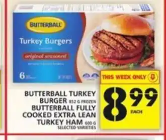 Food Basics Butterball turkey burger offer