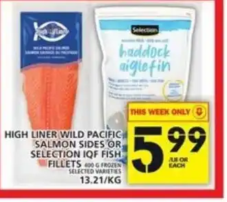 Food Basics High liner wild pacific salmon sides offer