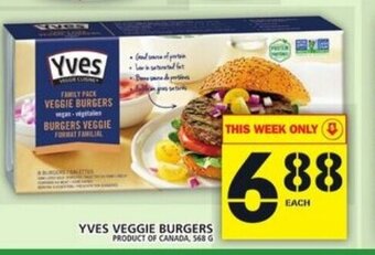 Food Basics Yves veggie burgers offer