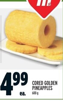 Metro Cored golden pineapples offer