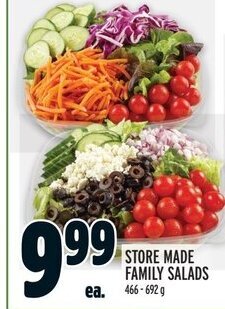 Metro Store made family salads offer