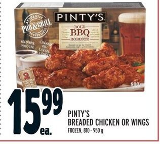 Metro Pinty's breaded chicken or wings offer