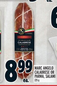 Metro Marc angelo calabrese or parma salami offer