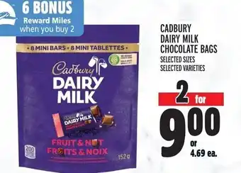 Metro Cadburry dairy milk chocolate bars offer