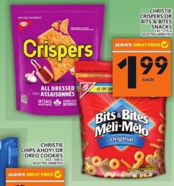 Food Basics Christie crispers or bits & bites snacks offer