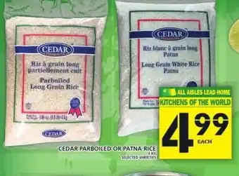 Food Basics Cedar parboiled or patna rice offer