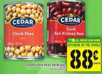 Food Basics Cedar chick peas or beans offer