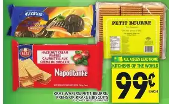 Food Basics Kras wafers, petit beurre, prens or krakus biscuits offer